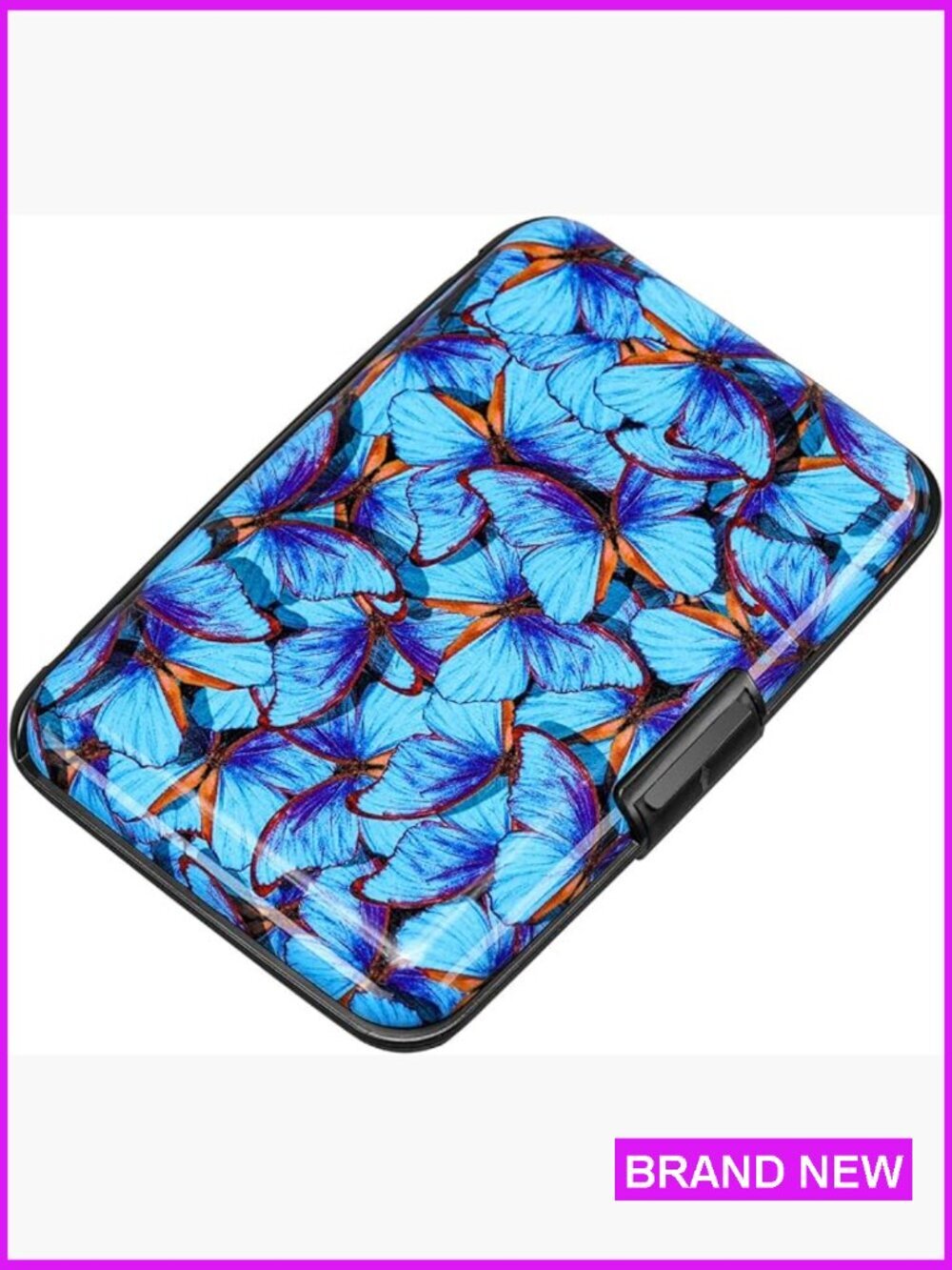 RFID Blocking Metal Wallet Slim Hard Shell Credit Card Case Business Card Holder